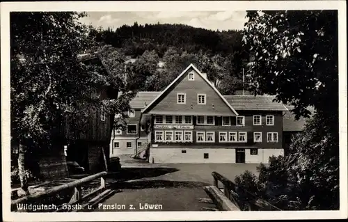 Ak Wildgutach Simonswald im Schwarzwald, Gasthaus und Pension zum Löwen