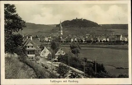 Ak Tuttlingen an der Donau Württemberg, Blick auf den Ort mit Honberg