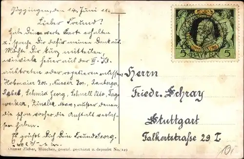 Ganzsachen Briefmarken Ak Königreich Bayern, Prinzregent Luitpold von Bayern