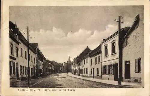 Ak Aldenhoven in Nordrhein Westfalen, Blick zum alten Turm