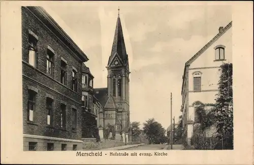 Ak Merscheid Ohligs Solingen in Nordrhein Westfalen, Hofstraße, evangelische Kirche