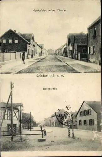 Ak Kelsterbach am Main, Neukelsterbacher Straße, Bergstraße