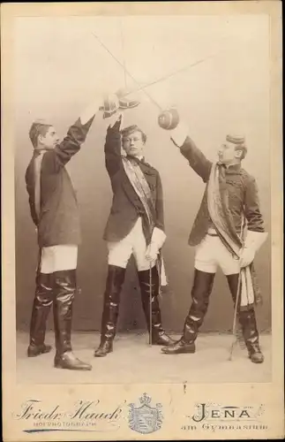 Kabinettfoto Studenten mit Degen, Jena