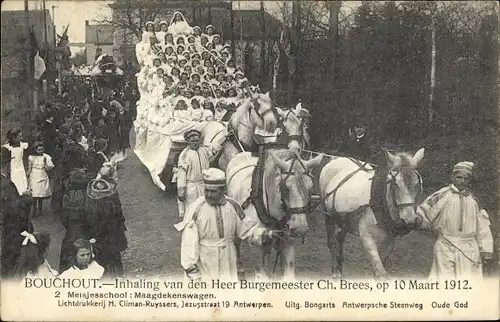 Ak Bouchout Meise Flandern Antwerpen Belgien, Inhaling van den Heer Burgemeester Ch. Brees, 1912