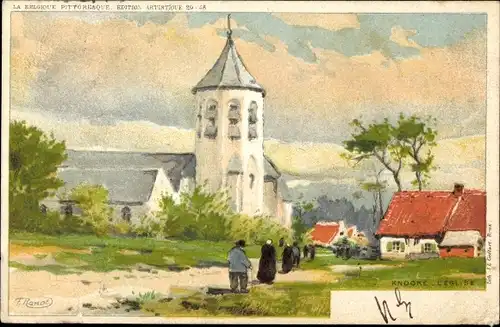 Künstler Ak Ranot, F., Knokke Heist Westflandern, L'Eglise