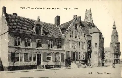 Ak Furnes Veurne Westflandern, Vieilles Maisons, Ancien Corps de Garde