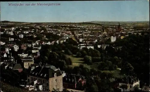 Ak Wiesbaden in Hessen, Blick von der Weinbergstraße