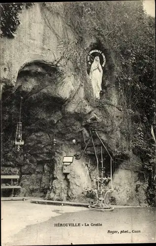 Ak Hérouville Saint Clair Calvados, La Grotte