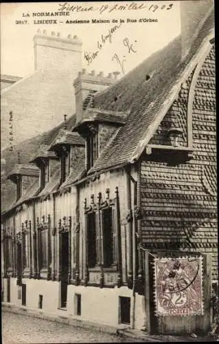 Ak Lisieux Calvados, Ancienne Maison de la Rue d'Orbec