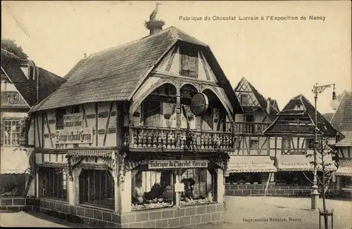 Ak Nancy Meurthe et Moselle, Fabrique du Chocolat Lorrain a l'Exposition