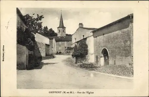 Ak Gripport Meurthe et Moselle, Rue de l'Eglise