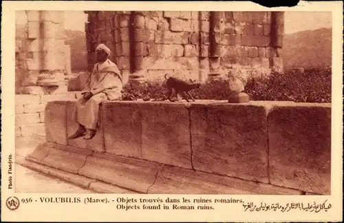 Ak Volubilis Marokko, Objets trouvés dans les ruines romaines