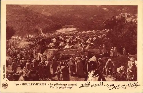 Ak Moulay Idriss Marokko, jährliche Pilgerreise, Pilger auf dem Pilgerpfad