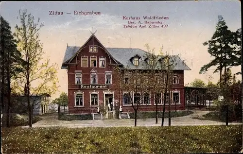 Ak Eichgraben Zittau in Sachsen, Kurhaus Waldfrieden