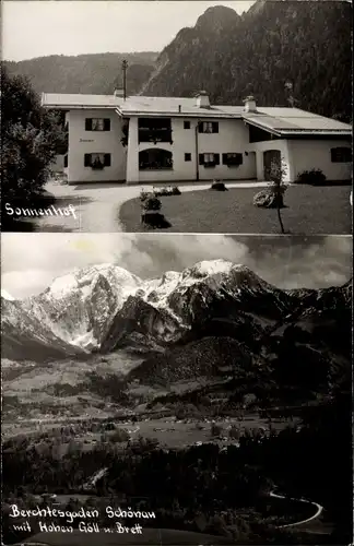 Foto Ak Schönau am Königssee Oberbayern, Gesamtansicht, Pension Sonnenhof