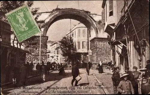 Ak Thessaloniki Griechenland, Arc de triomphe de Galere
