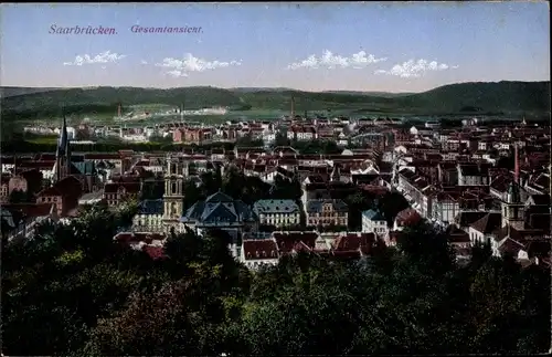 Ak Saarbrücken im Saarland, Gesamtansicht