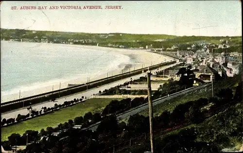 Ak Saint Aubin Kanalinsel Jersey, St. Aubins Bay and Victoria Avenue