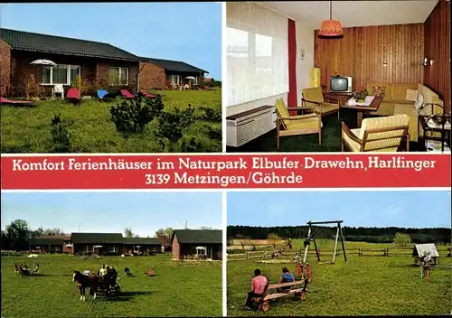 Ak Metzingen Göhrde in Niedersachsen, Komfort-Ferienhäuser im Naturpark Elbufer Drawehn