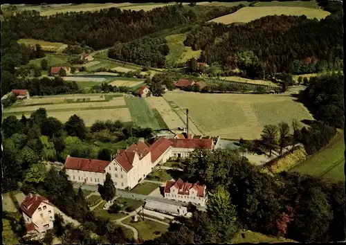 Ak Bad Seebruch Vlotho an der Weser, Fliegeraufnahme, Kursanatorium