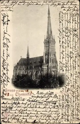 Ak Chemnitz in Sachsen, Petrikirche
