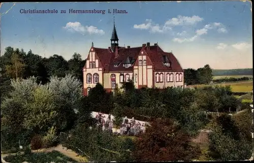 Ak Hermannsburg Südheide in der Lüneburger Heide, Christianschule