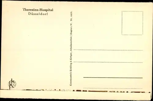 Ak Düsseldorf am Rhein, Theresien Hospital, Kinderzimmer für Mädchen