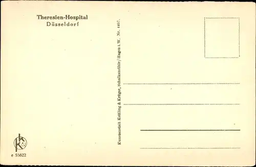 Ak Düsseldorf am Rhein, Theresien Hospital, Apotheke