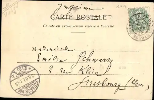 Ak Saint Die Lothringen Vosges, Avenue de Robache