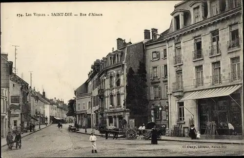 Ak Saint Dié des Vosges, Rue d'Alsace