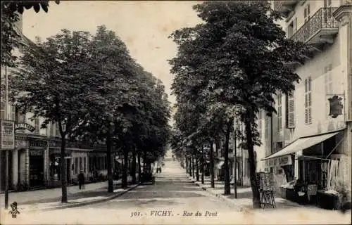 Ak Vichy Allier, Rue du Pont