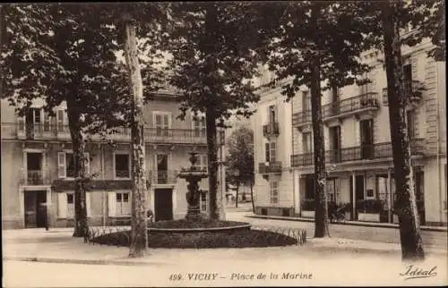 Ak Vichy Allier, Place de la Marine
