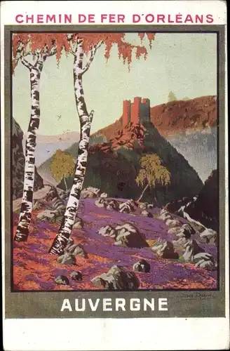 Künstler Ak Dorival, G., Gorges de la Maronne, Chemin de fer d'Orleans