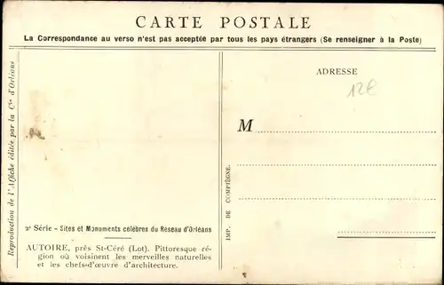 Künstler Ak Duval, C., Vallon d'Autoire Lot, Circuits Automobiles du Haut Quercy, Chemin de Fer