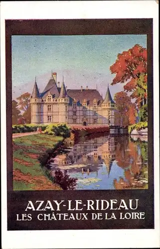 Künstler Ak Duval C., Azay le Rideau Indre et Loire, Le Chateau