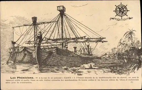 Künstler Ak Les Phéniciens, Ligue Maritime et Coloniale Francaise