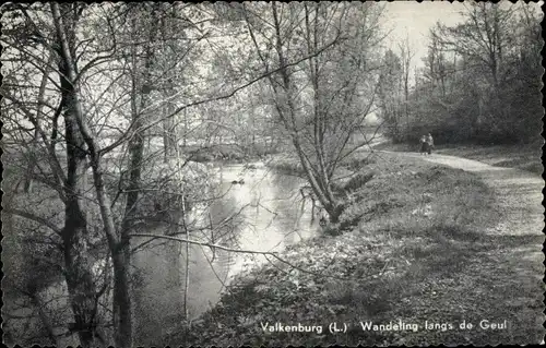 Ak Valkenburg Südholland, Wandeling lang's de Geul