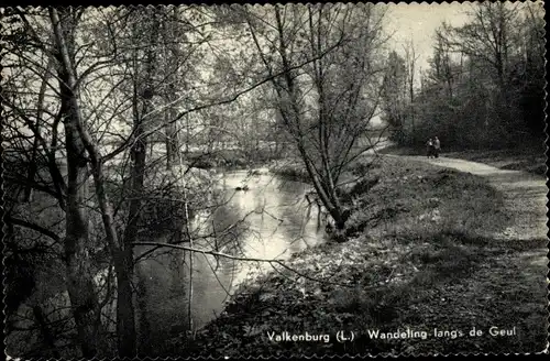 Ak Valkenburg Südholland, Wandeling lang's de Geul