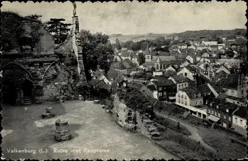 Ak Valkenburg Südholland, Ruine met Panorama