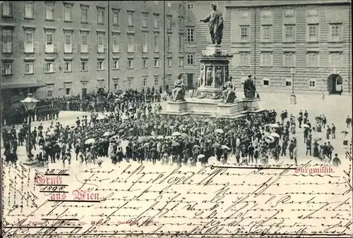 Passepartout Ak Wien 1 Innere Altstadt, Burgmusik