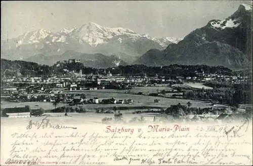 Ak Maria Plain Bergheim in Salzburg, Panorama