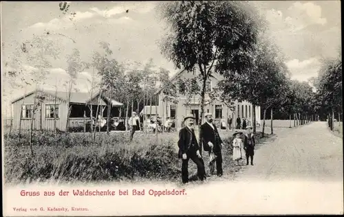 Ak Opolno Zdrój Bad Oppelsdorf Bogatynia Reichenau Schlesien, Waldschenke, Wetzwalde