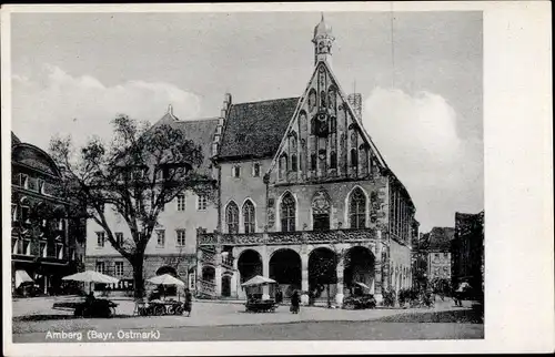 Ak Amberg in der Oberpfalz Bayern, Rathaus