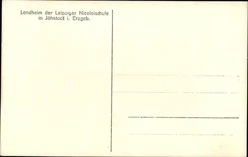 Ak Jöhstadt im Erzgebirge Sachsen, Landheim der Leipziger Nicolaischule, Hof