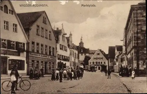 Ak Wassertrüdingen in Mittelfranken, Marktplatz, Gasthaus zum Lamm, Inh. Abel