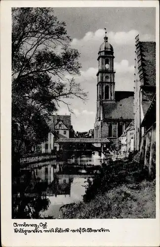 Ak Amberg in der Oberpfalz Bayern, Vilspartie, St. Martin