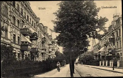Ak Sowjetsk Tilsit Ostpreußen, Lindenstraße