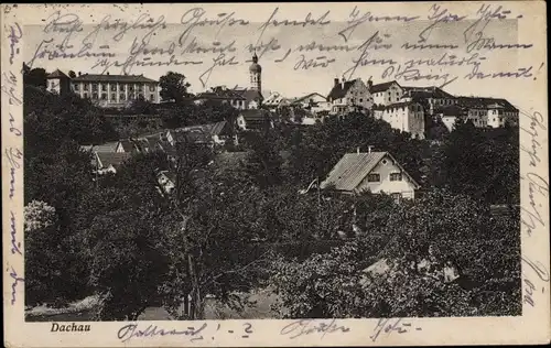 Ak Dachau in Oberbayern, Totalansicht der Ortschaft
