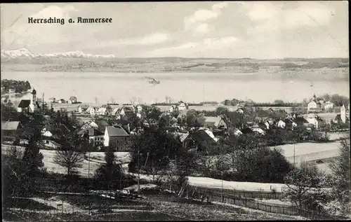 Ak Herrsching am Ammersee, Blick auf den Ort