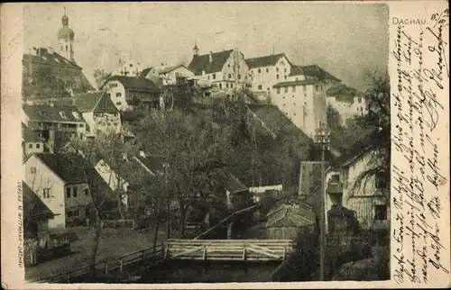 Ak Dachau in Oberbayern, Teilansicht der Stadt